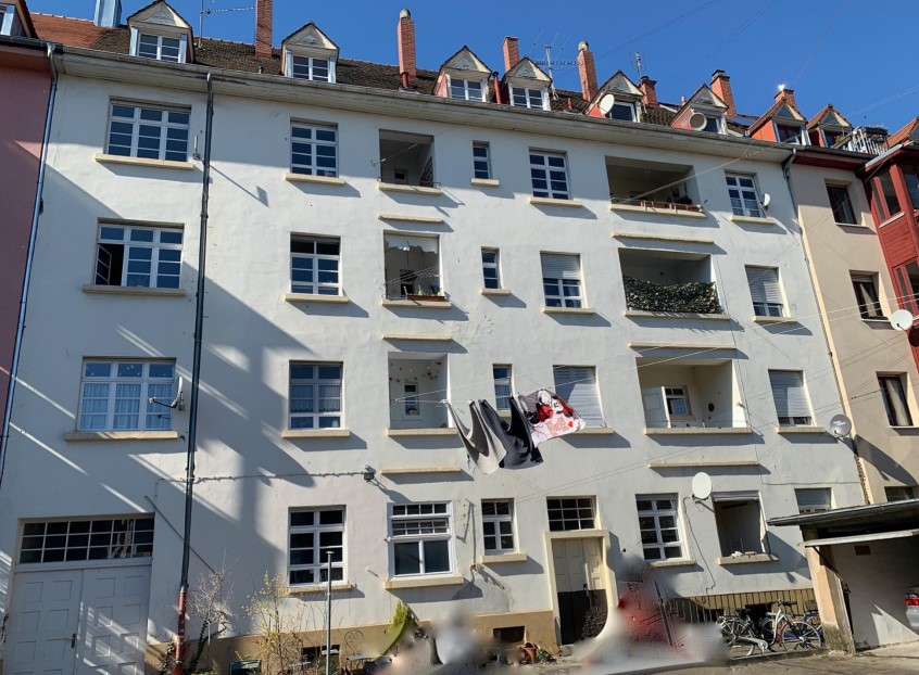 R�ckansicht Mehrfamilienhaus Karlsruhe