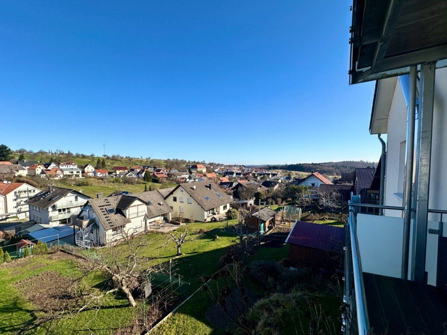 Blick vom ersten Balkon aus Etagenwohnung Malsch