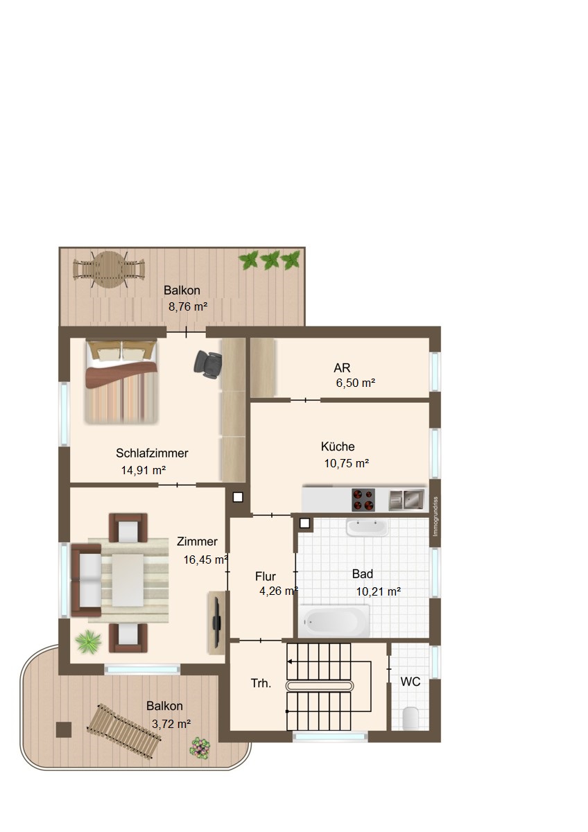 OG Grundriss Mehrfamilienhaus Pfinztal