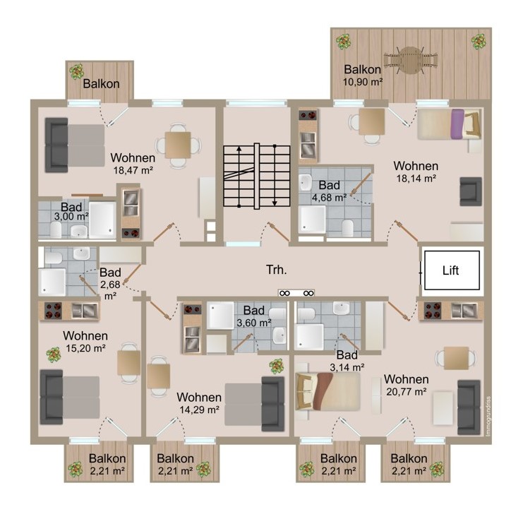 1. OG Mehrfamilienhaus Karlsruhe