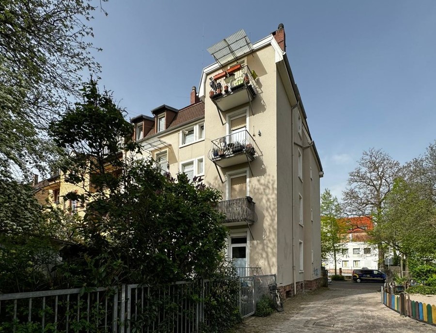 Hinteransicht Dachgeschosswohnung Karlsruhe