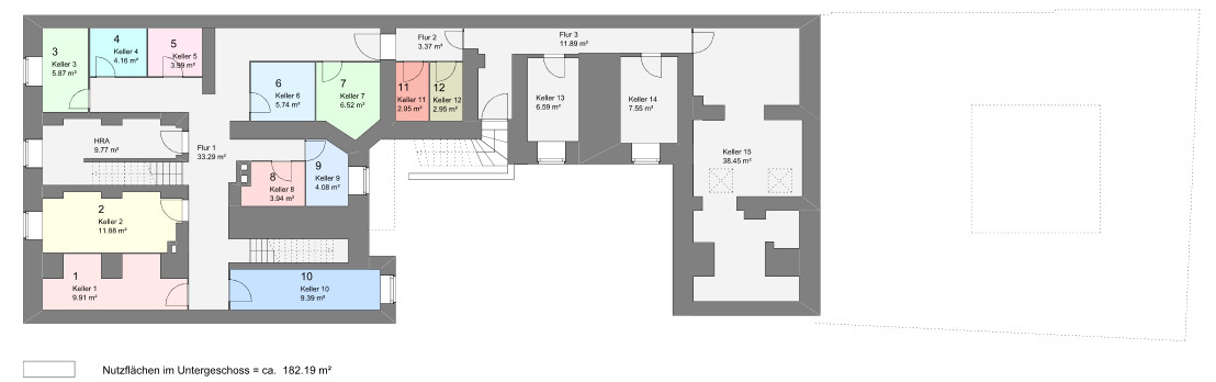 Untergeschoss Mehrfamilienhaus Karlsruhe