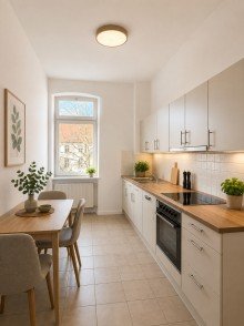 K�che (KI Visualisierung) Altbaucharme trifft Stadtleben - 3-Zimmerwohnung in begehrter Karlsruher Lage