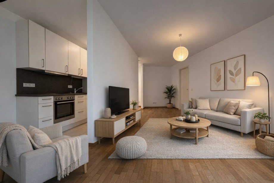 Wohnen / Essen (KI-Visualisierung) Erdgeschosswohnung Ettlingen