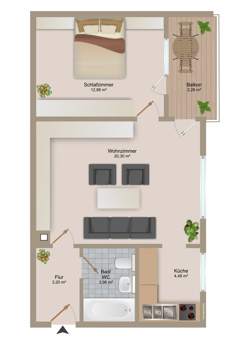 Grundriss Etagenwohnung Bad Herrenalb