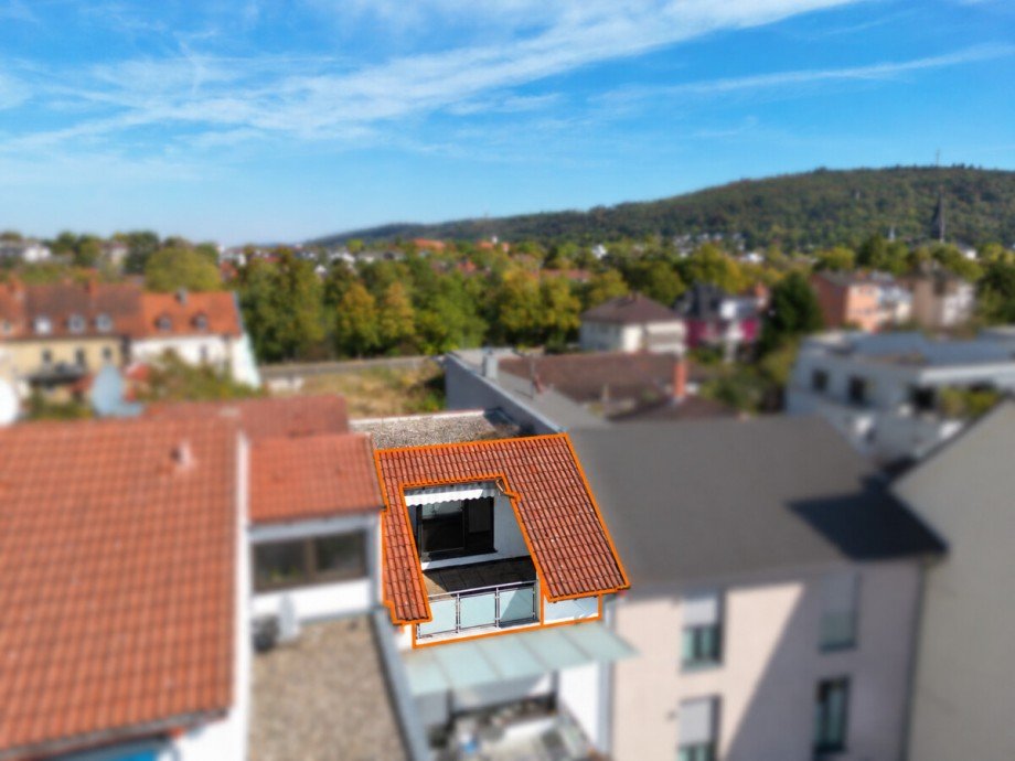 Hausansicht Dachgeschosswohnung Ettlingen