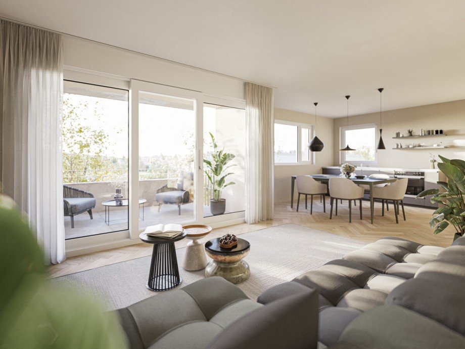 Offener Wohnbereich Erdgeschosswohnung Birkenfeld