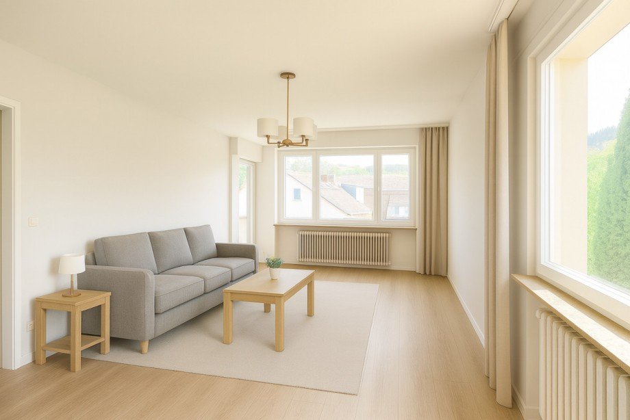 Visualisierung Wohnzimmer Etagenwohnung Ettlingen