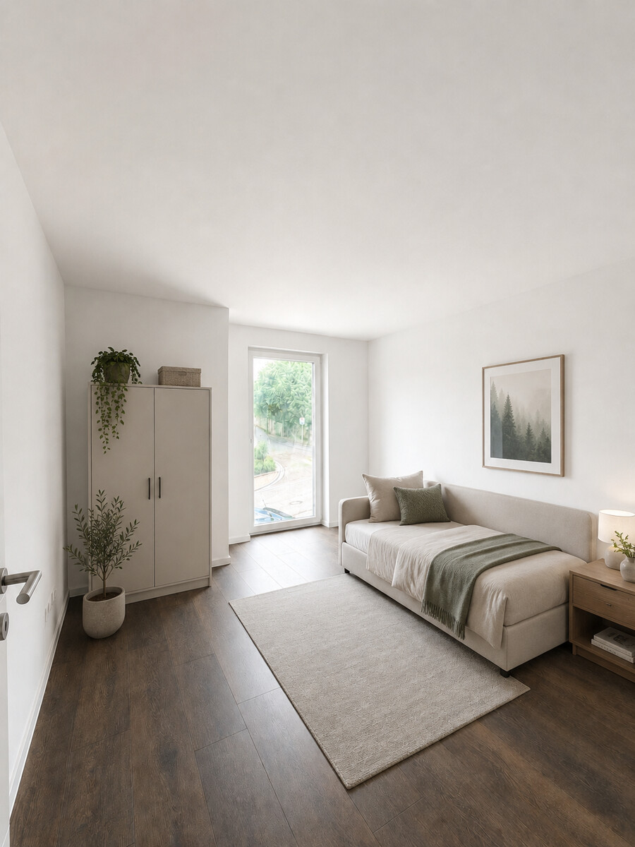 KI-Visualisierung G�stezimmer Etagenwohnung Kieselbronn