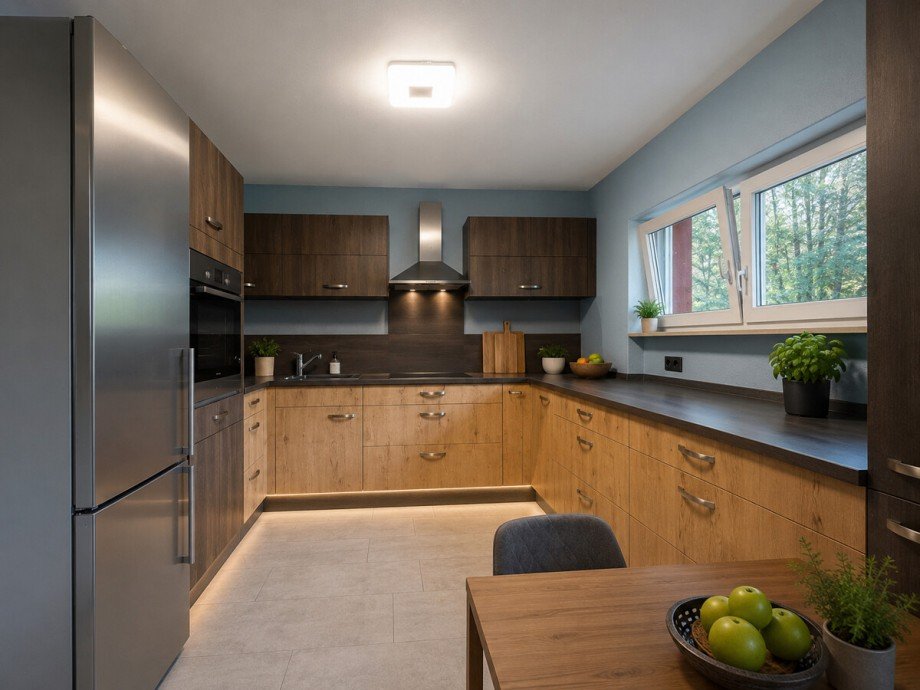 Moderne Einbauk�che mit Elektroger�ten (KI-Visualisierung) Erdgeschosswohnung Bad Herrenalb