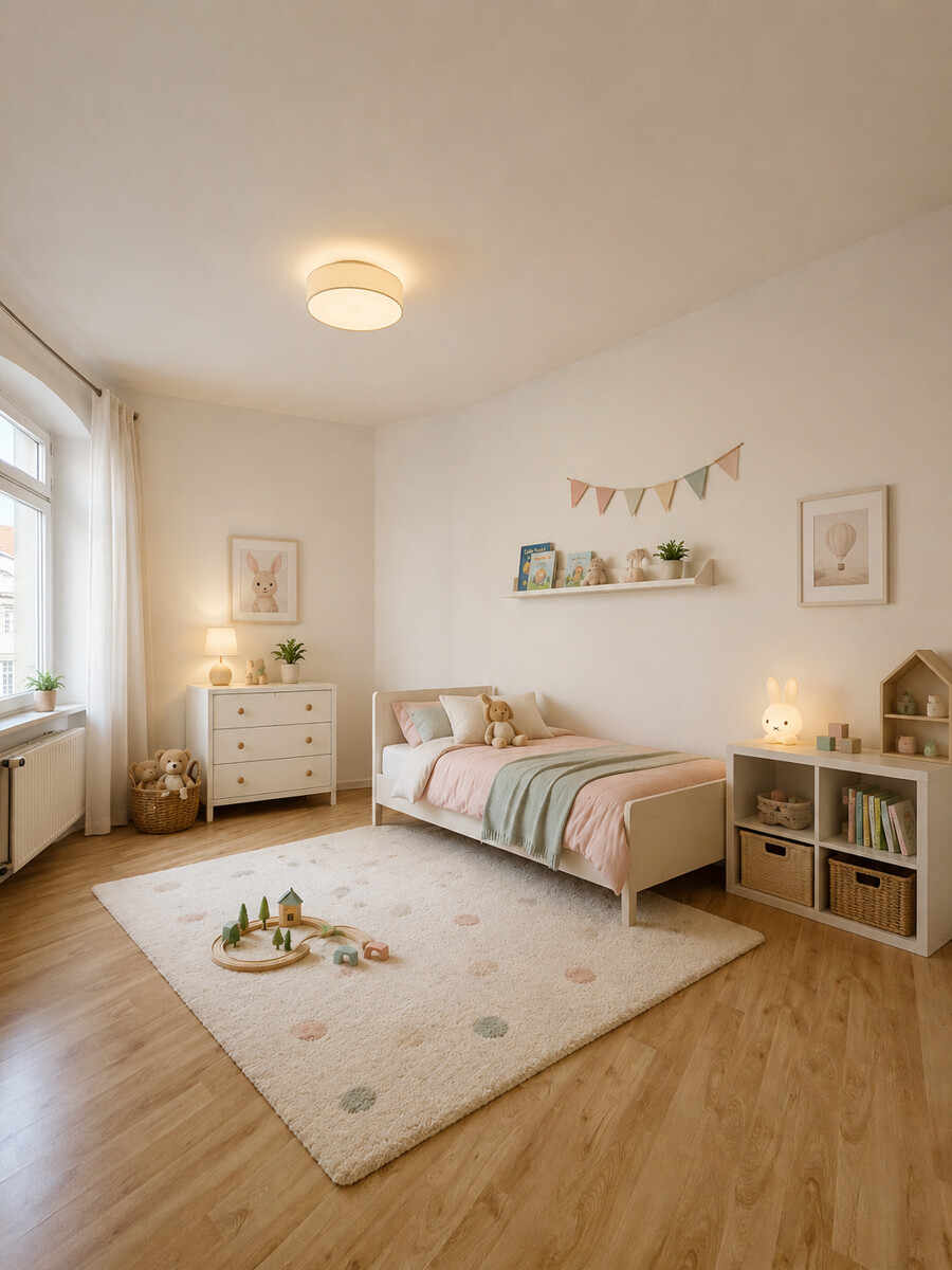 Kinderzimmer (KI Visualisierung) Etagenwohnung Karlsruhe