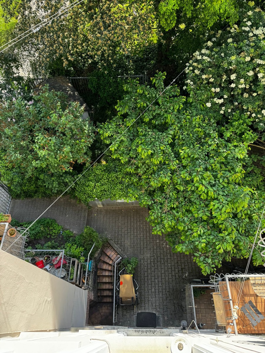 Blick vom Balkon Dachgeschosswohnung Karlsruhe