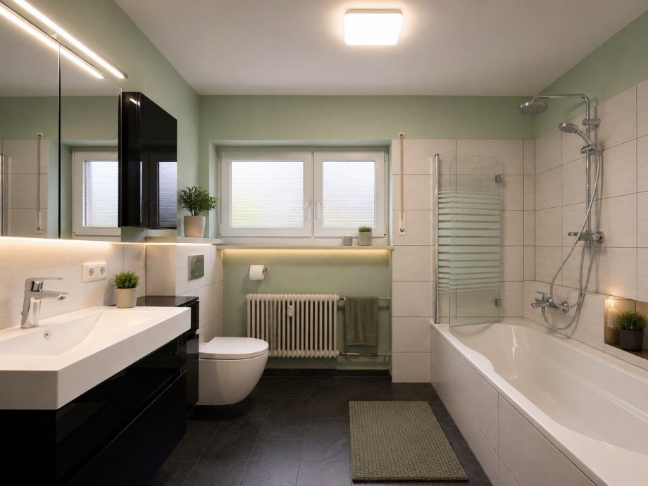 KI-Visualisierung Badezimmer Erdgeschosswohnung Bad Herrenalb