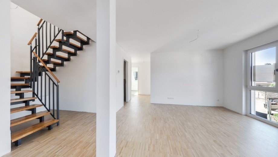 Wohnzimmer-Esszimmer Dachgeschosswohnung Karlsruhe