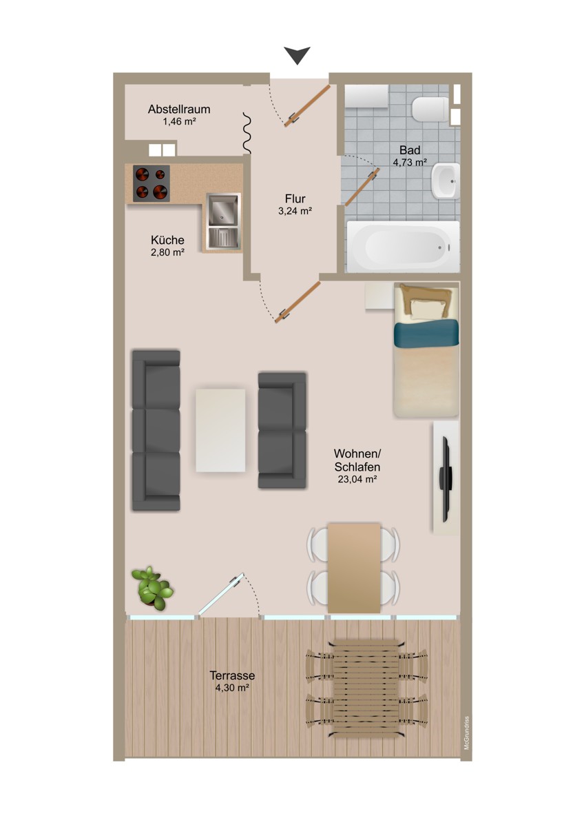  Etagenwohnung Waldbronn