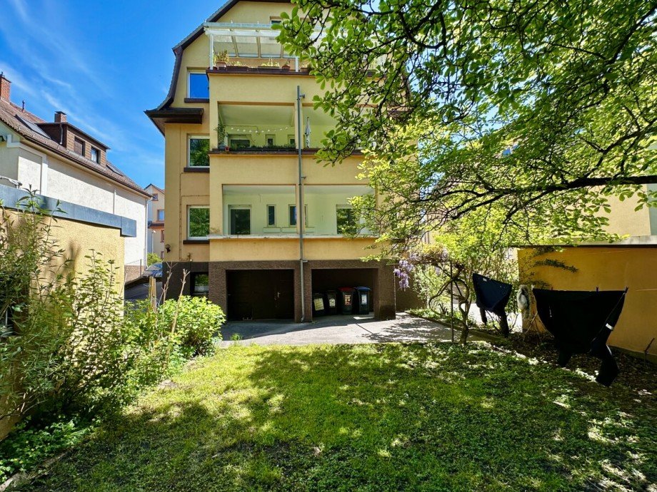 Blick vom Garten aus Erdgeschosswohnung Karlsruhe / Weiherfeld-Dammerstock