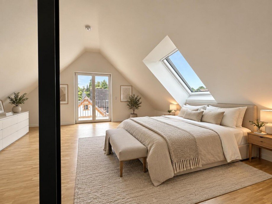 KI-Visualisierung Dachgeschosswohnung Karlsruhe