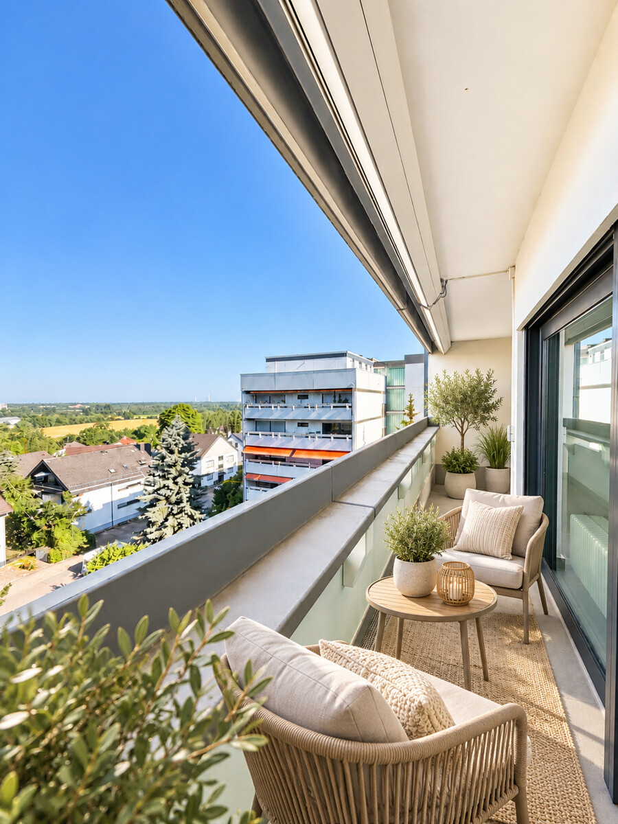 Balkon (KI-Visualisierung) Etagenwohnung Ettlingen