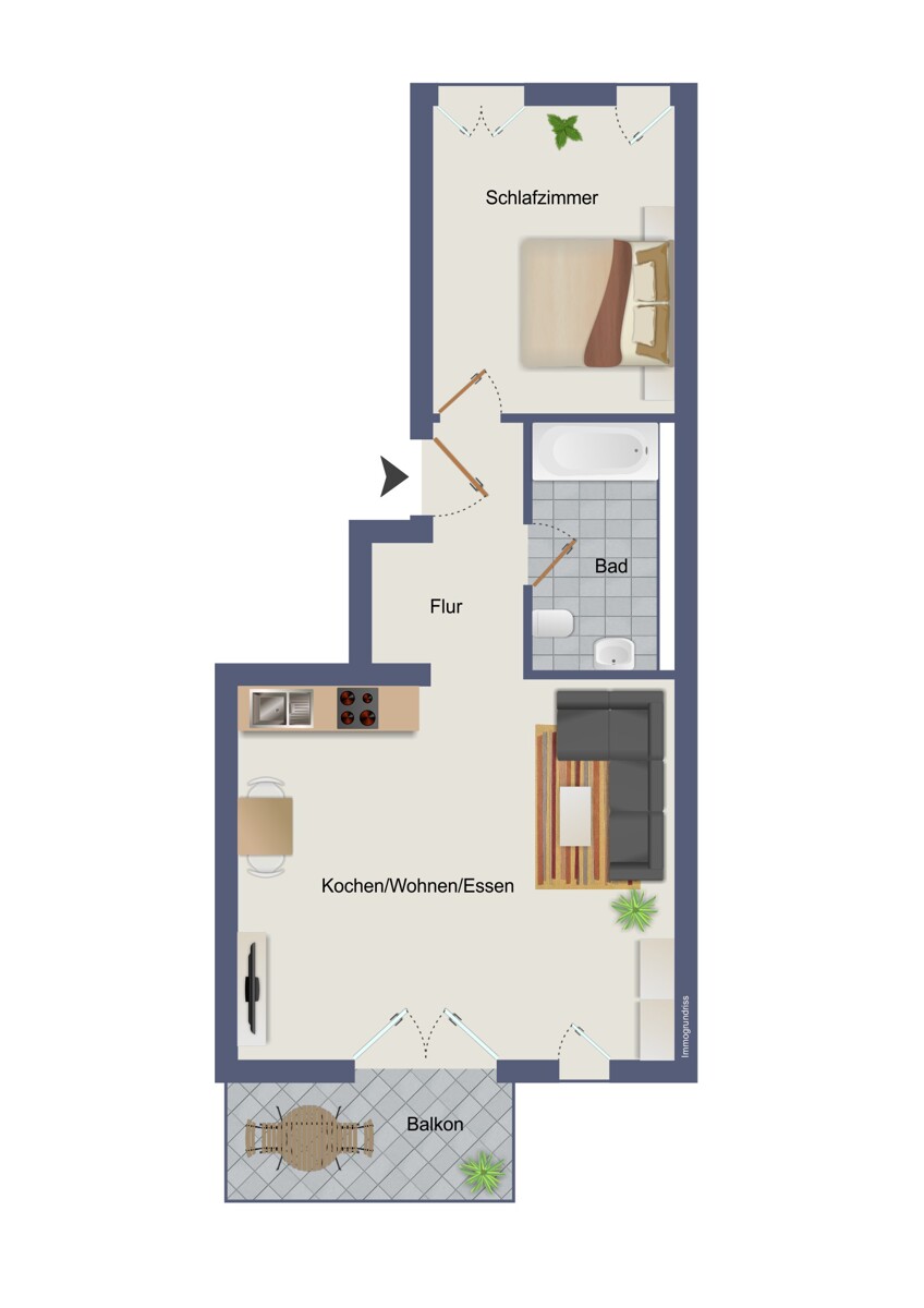 Grundriss Etagenwohnung Karlsruhe