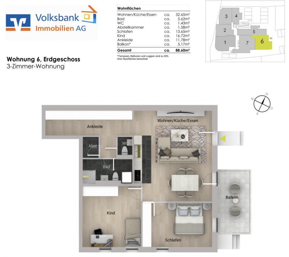 Grundriss Erdgeschosswohnung Keltern / Ellmendingen