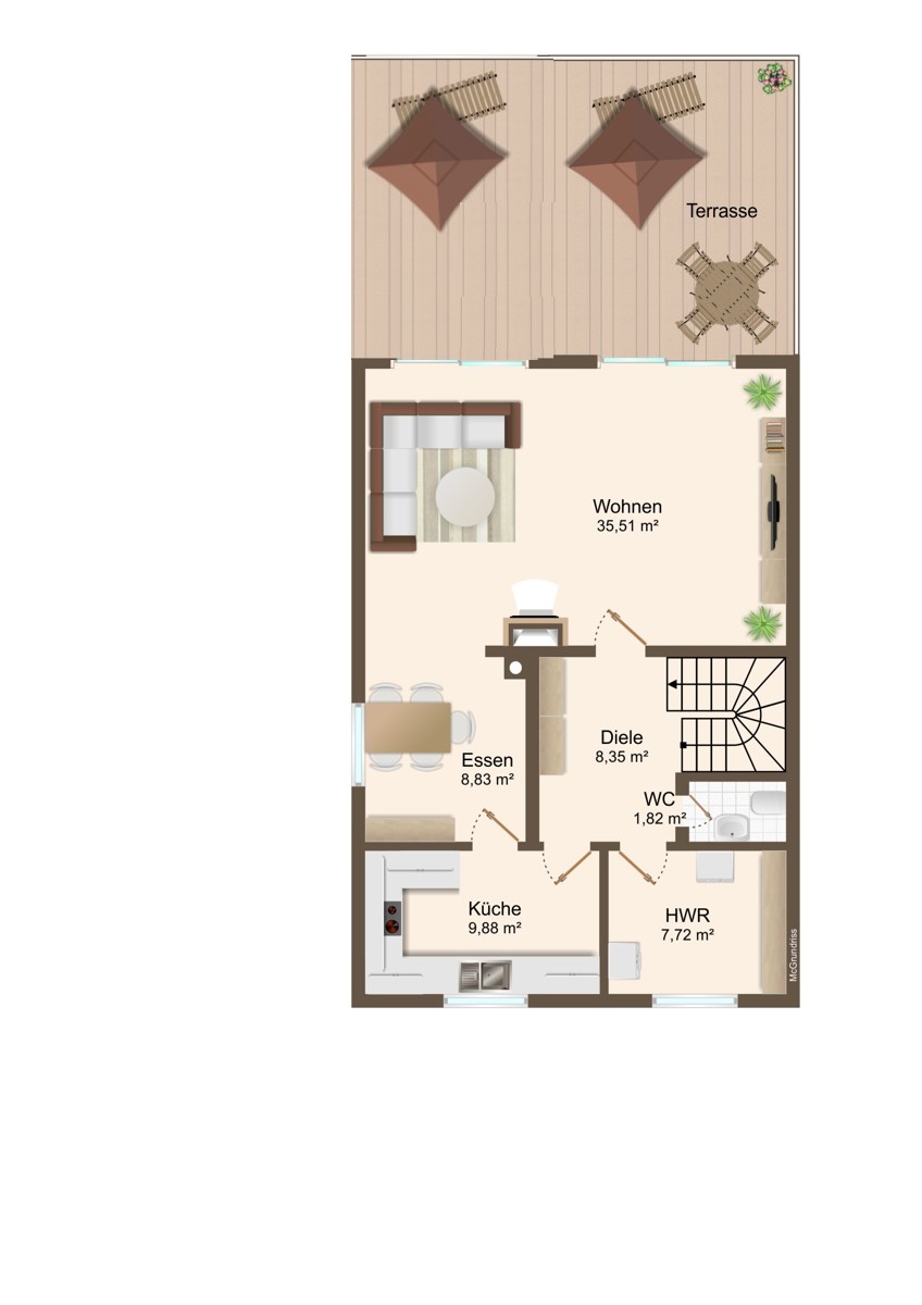 EG / OG Doppelhaush�lfte Karlsbad