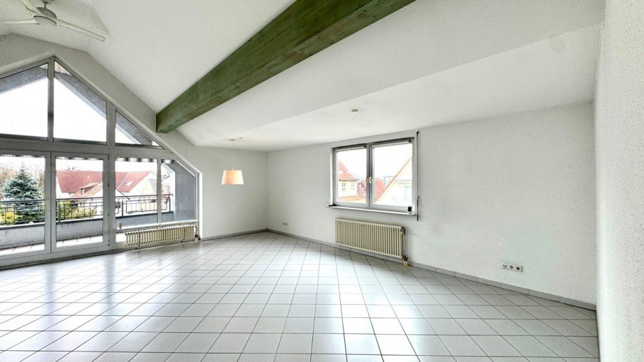 Wohnzimmer Dachgeschosswohnung Rheinstetten / Forchheim