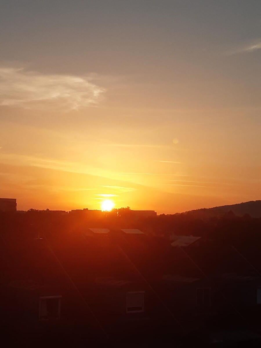 Dachterrasse mit traumhaftem Sonnenuntergang Penthousewohnung Ettlingen