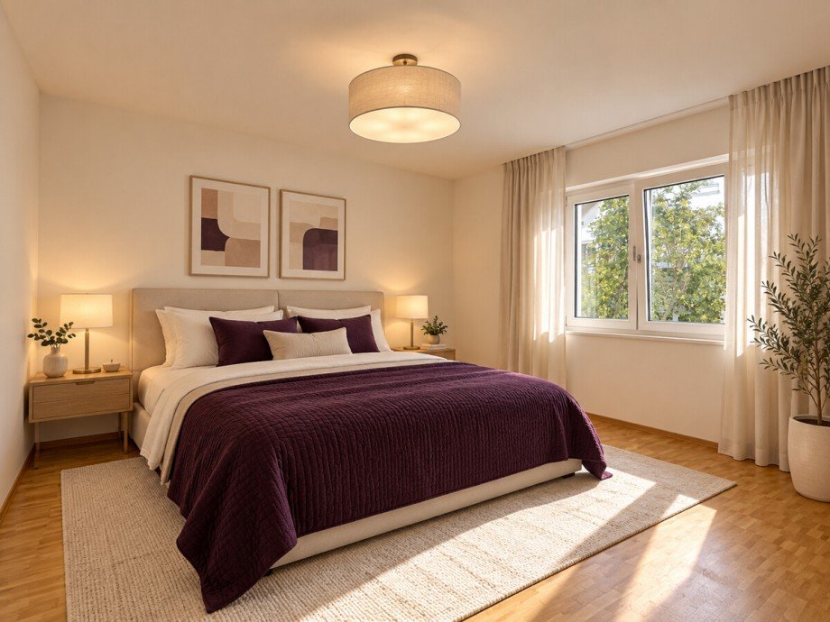Schlafzimmer-KI-generiert Etagenwohnung Karlsruhe