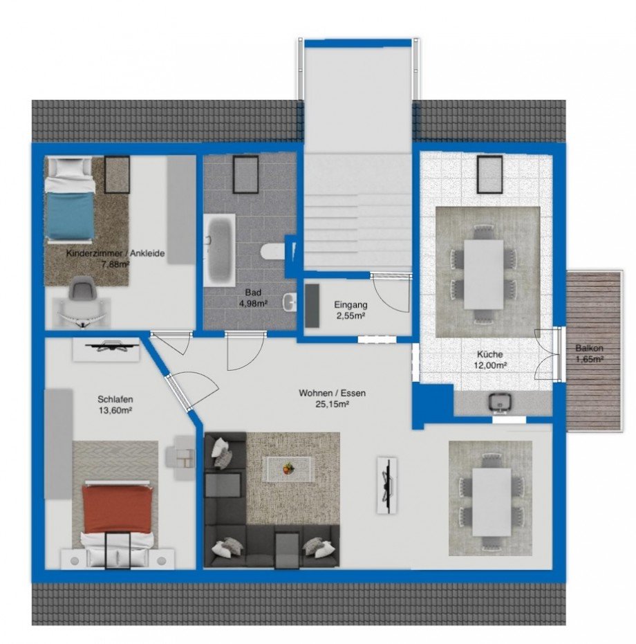 Grundriss Etagenwohnung Karlsruhe