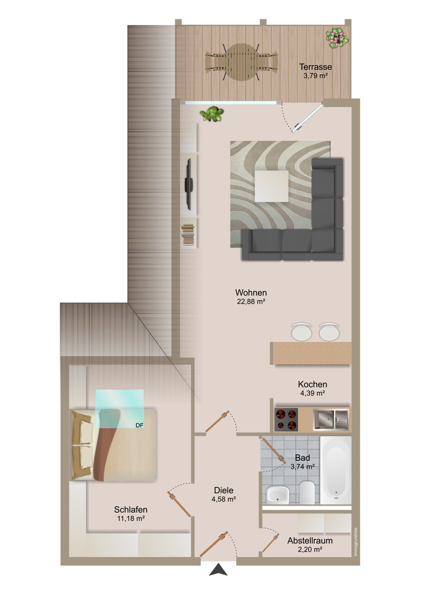 Grundriss Etagenwohnung Bad Herrenalb