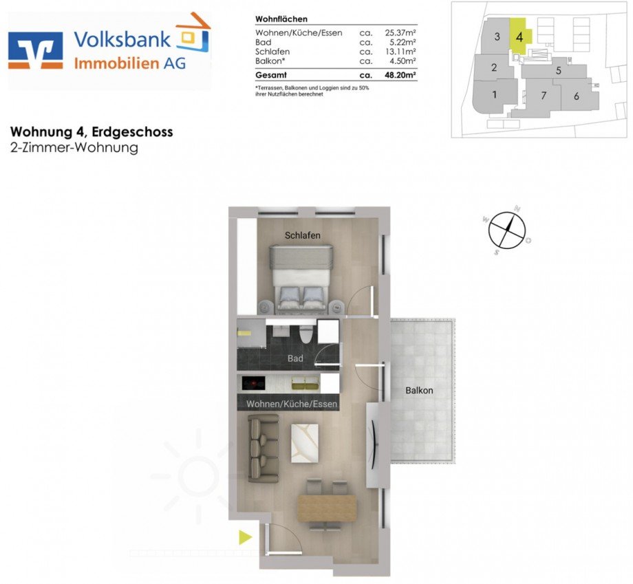 Grundriss Erdgeschosswohnung Keltern / Ellmendingen