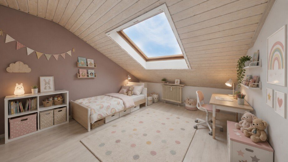Kinderzimmer (KI-Visualisierung) Etagenwohnung Karlsruhe