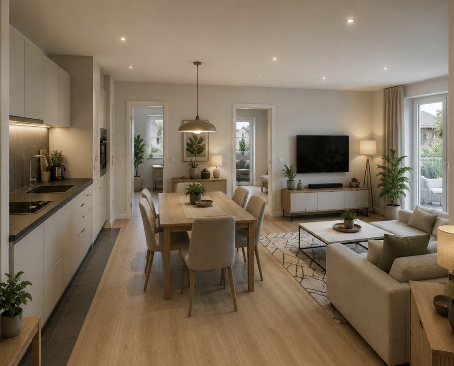 KI Visualisierung Erdgeschosswohnung Keltern / Ellmendingen