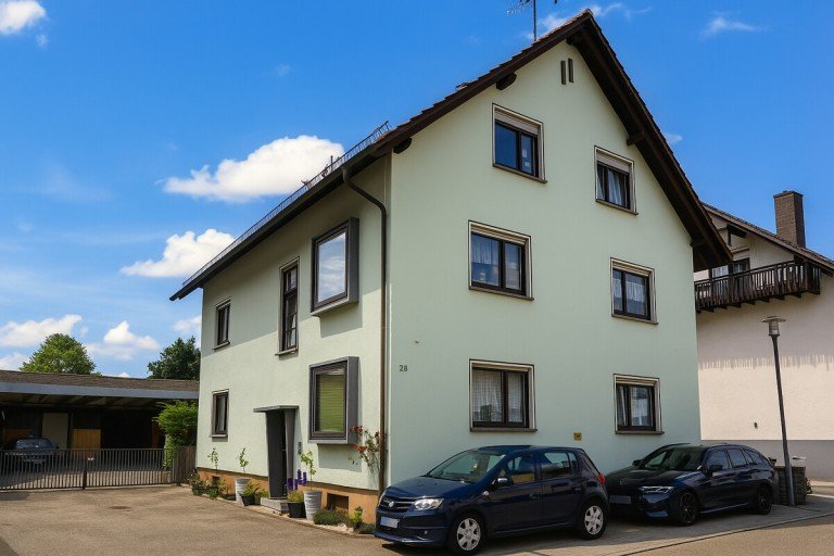 Vorderansicht Ettlingen - Ettlingen Mehrfamilienhaus Charmantes Mehrfamilienhaus mit Potenzial in Ettlingen-Bruchhausen.