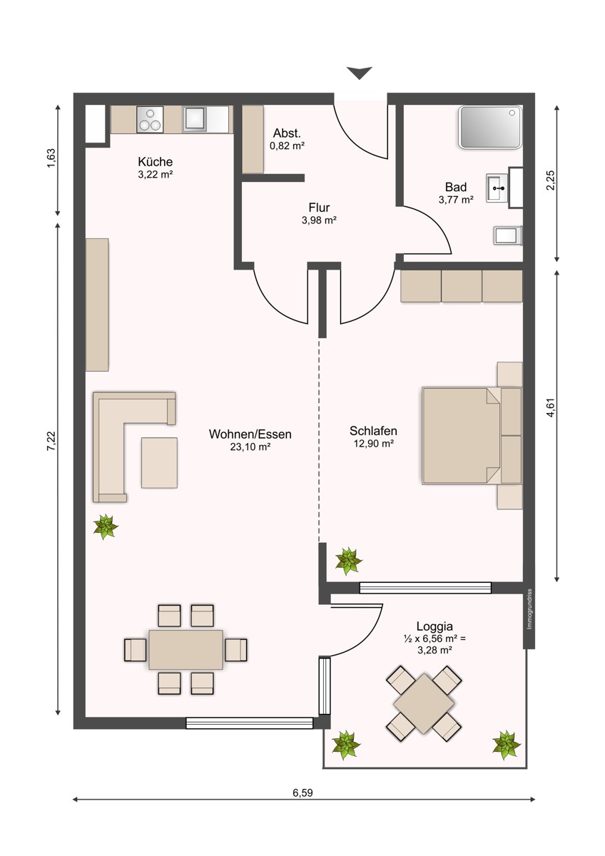  Etagenwohnung Waldbronn