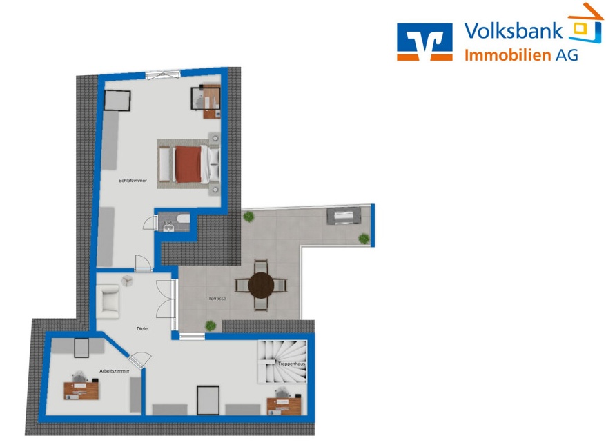 Grundriss DG Maisonettewohnung Ettlingen