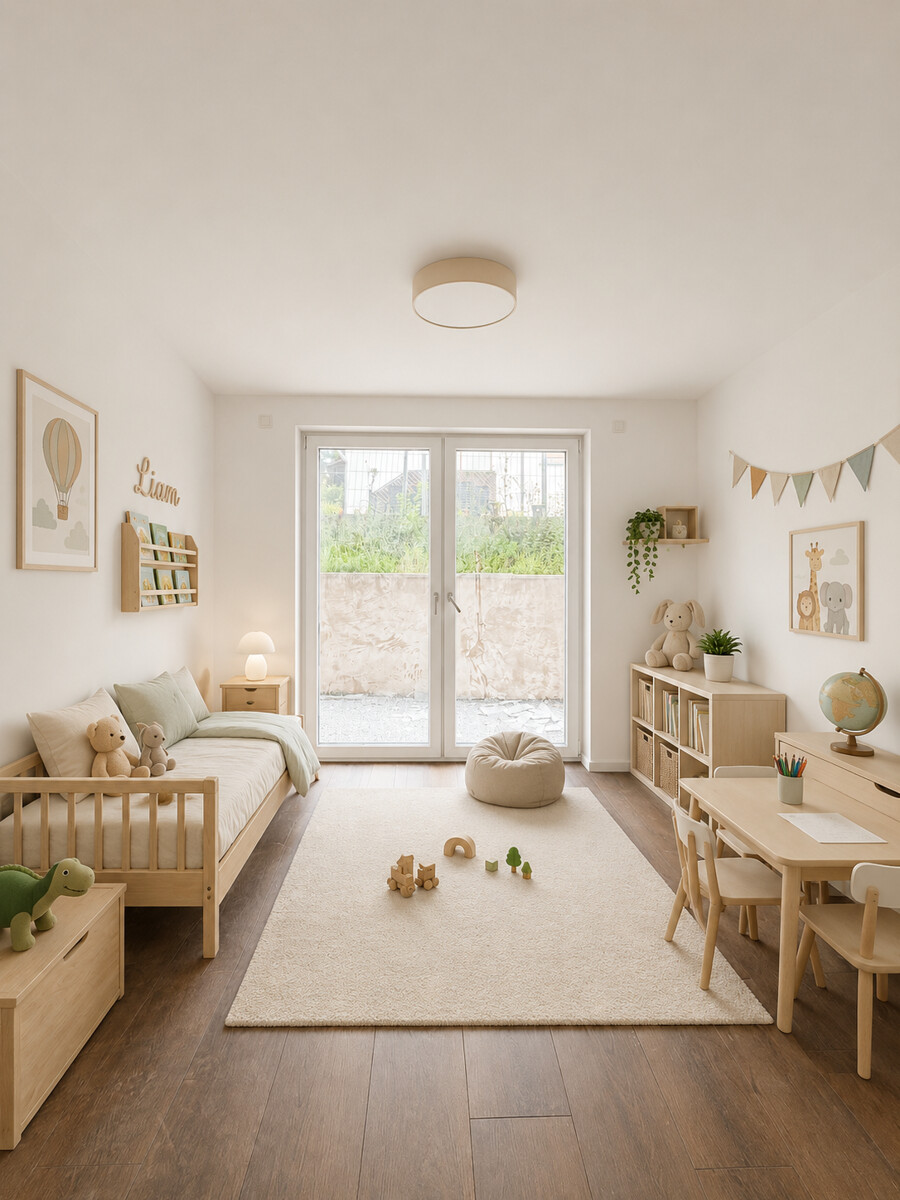 KI-Visualisierung Kinderzimmer Maisonettewohnung Kieselbronn
