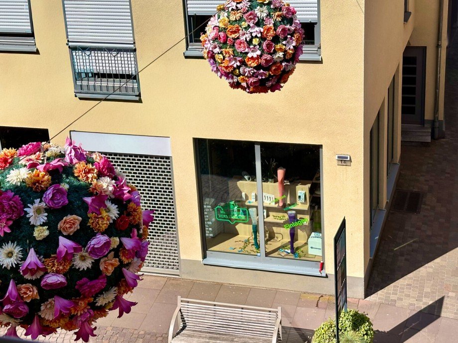Blick aus dem K�chenfenster Maisonettewohnung Ettlingen