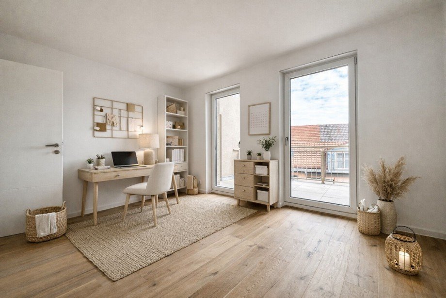 Arbeitszimmer (KI-Staging) Dachgeschosswohnung Kieselbronn