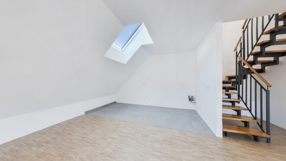 Wohnzimmer-Esszimmer Dachgeschosswohnung Karlsruhe