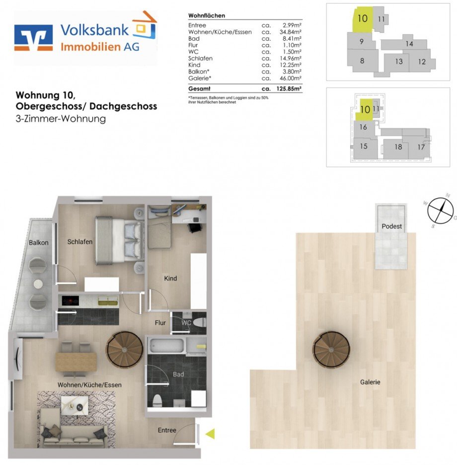Grundriss Etagenwohnung Keltern / Ellmendingen