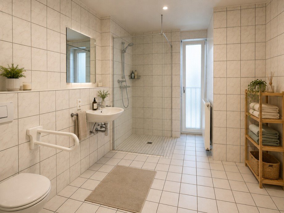 Badezimmer (KI-Visualisierung) Etagenwohnung Karlsruhe