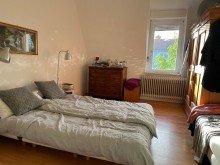Schlafzimmer Charmante Altbauwohnung mit Garten in der Karlsruher Oststadt.
