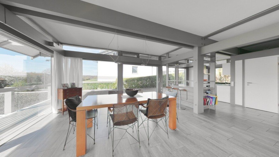 Wohnzimmer Einfamilienhaus K�nigsbach-Stein