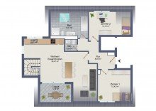 Grundriss DG I 5,5-Zi.-Maisonette mit Loggia & Aufzug | Neubau A+ | Besichtigung Sa. 11-13 Uhr