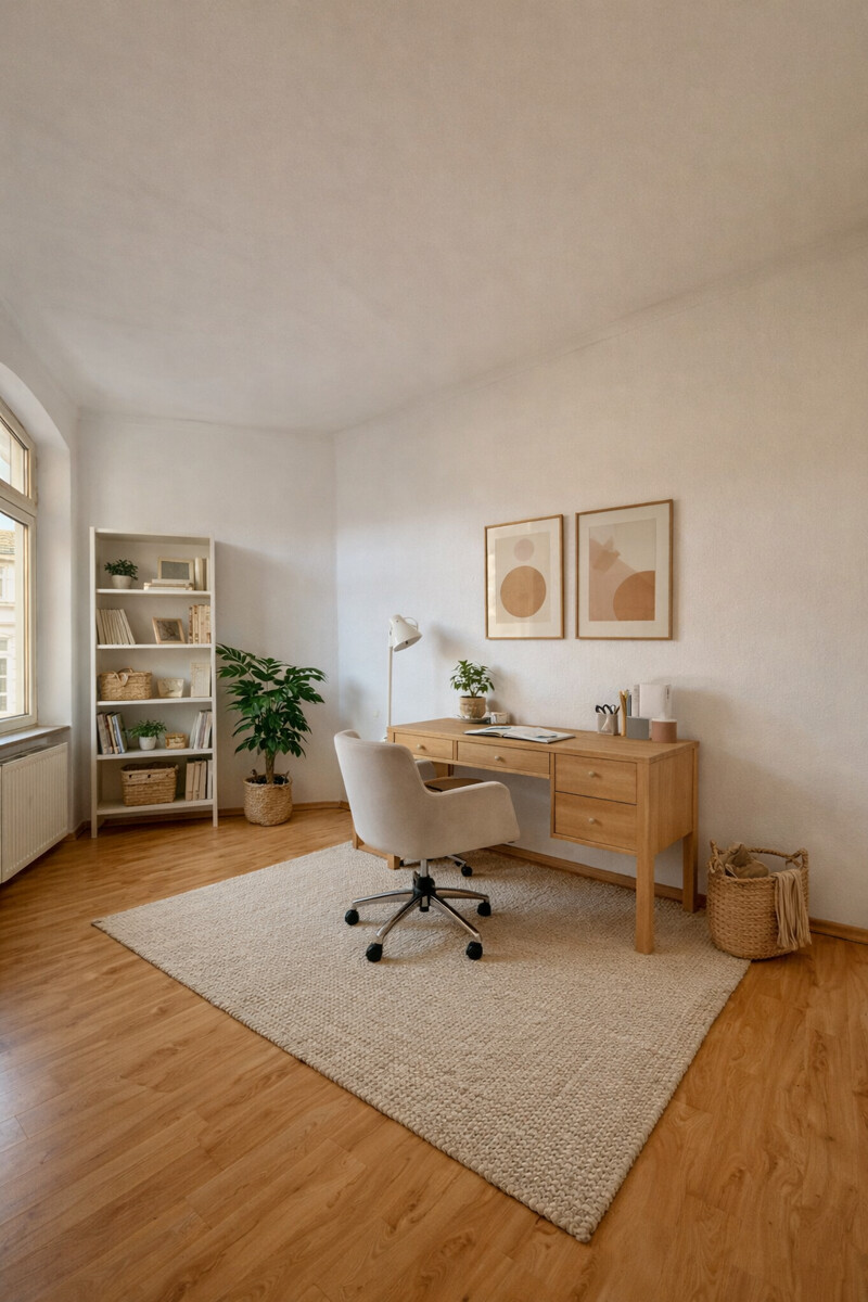 Arbeitszimmer m�bliert Etagenwohnung Karlsruhe