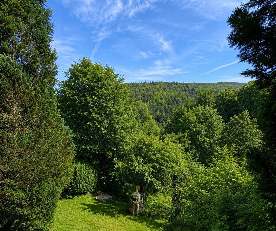 Weitblick ins Gr�ne (KI-Visualisierung) Erdgeschosswohnung Bad Herrenalb