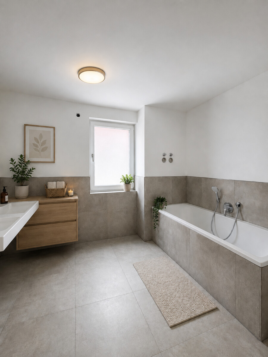 KI-Visualisierung Badezimmer Etagenwohnung Kieselbronn