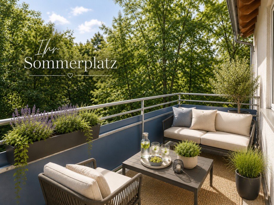 Balkon (KI-Visualisierung) Etagenwohnung Karlsruhe / Hohenwettersbach