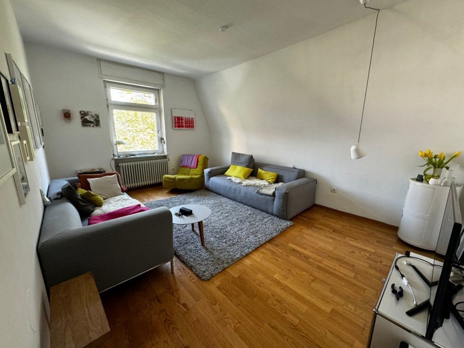 Wohnzimmer Dachgeschosswohnung Karlsruhe